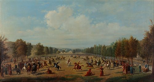 A Jereed Game in Kağıthane, 1850, Luigi Acquarone