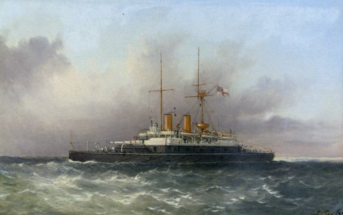 HMS Anson in  the Mediterranean 1898, 1898, Luigi Galea