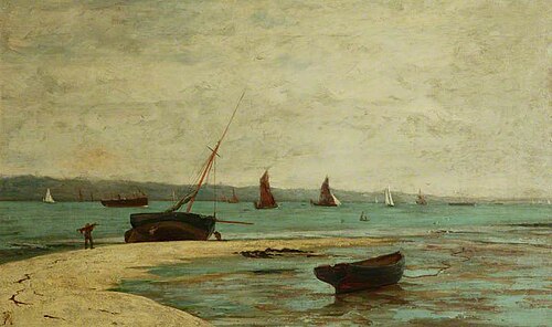 The Thames off Yantlett Creek, Kent, 1888, Alfred Harvey Moore