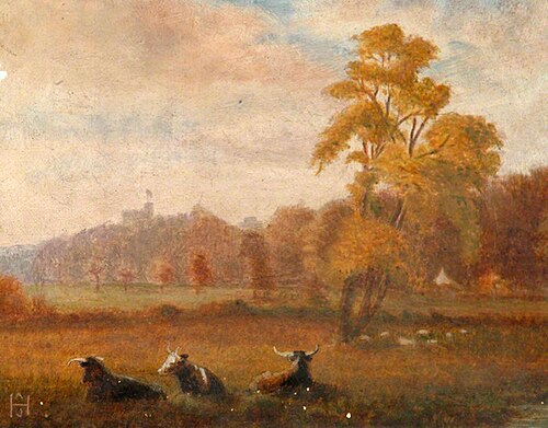 Windsor Castle from Langham's, Runnymede, Surrey, , Alfred John Harris