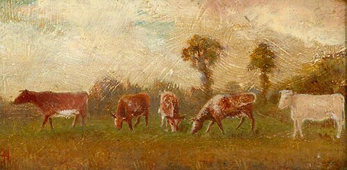 Cows Grazing, 1900, Alfred John Harris