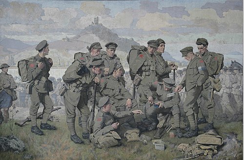 Canadians Arriving on the Rhine, 1918, Inglis Sheldon-Williams