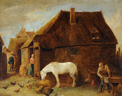 Continental Farmyard Scene, , Ebenezer Crawford