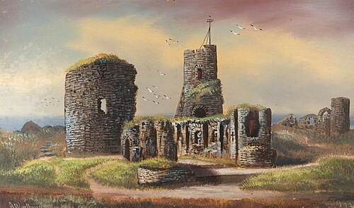 Aberystwyth Castle, 1900, Alfred Worthington