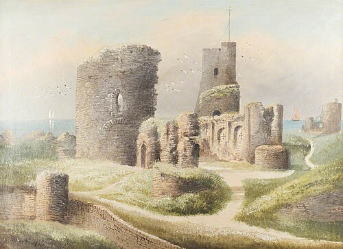 Aberystwyth Castle, 1909, Alfred Worthington