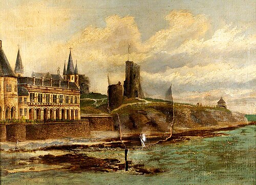 Old College and Castle, Aberystwyth, , Alfred Worthington