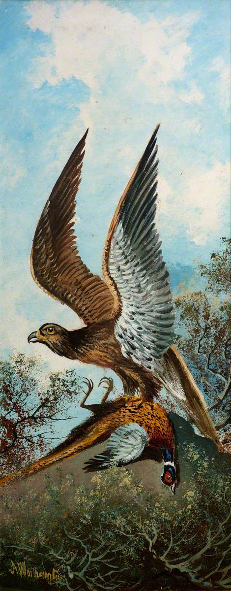 Eagle with Pheasant, 1900, Alfred Worthington