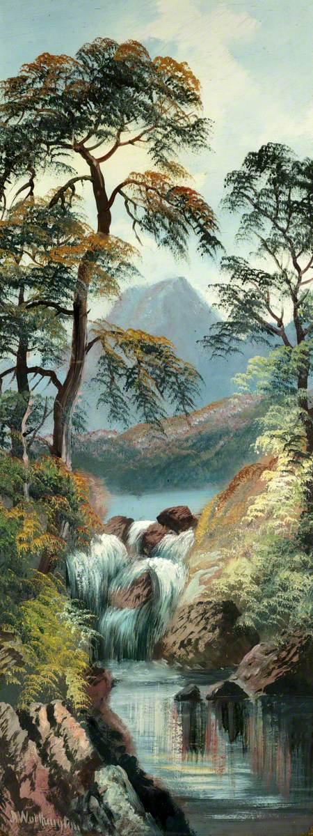 Mountain, Lake and Stream, , Alfred Worthington