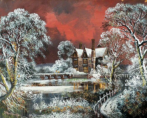 Mansion in the Snow, 1900, Alfred Worthington