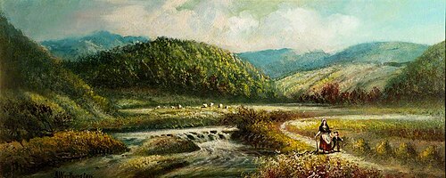 Ystwyth Valley, 1900, Alfred Worthington
