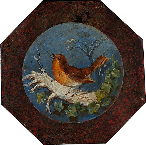 Robin on Teapot Stand, , Alfred Worthington