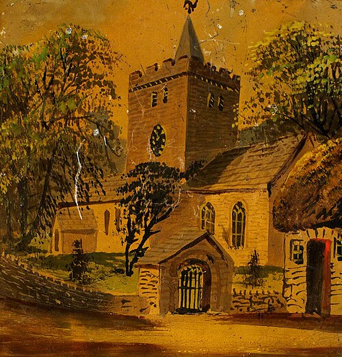 St Padarn's, Llanbadarn Fawr, on Teapot Stand, , Alfred Worthington