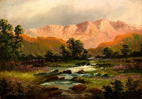 Landscape with Mountains, , Alfred Worthington