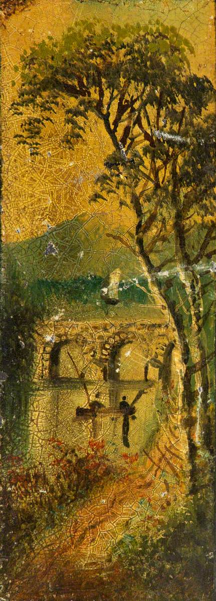 Bridge with Mountains, , Alfred Worthington