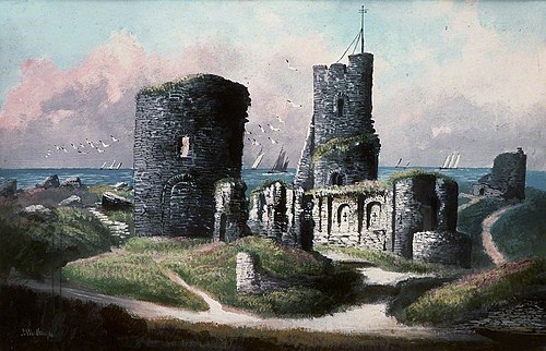 Aberystwyth Castle, 1889, Alfred Worthington