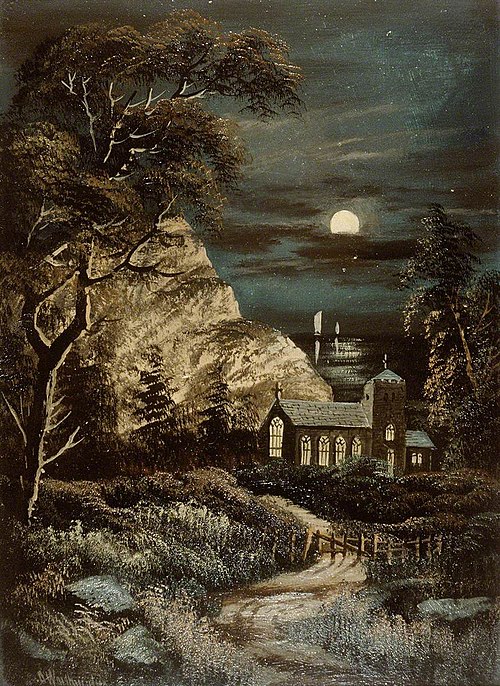 Church by Moonlight, 1890, Alfred Worthington