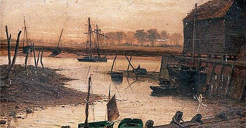 The Mill Quay, Bosham, West Sussex, 1882, Isaac Walter Jenner