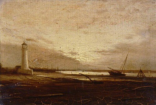 Sunrise: Eastern Arms of Shoreham Harbour, West Sussex, , Isaac Walter Jenner