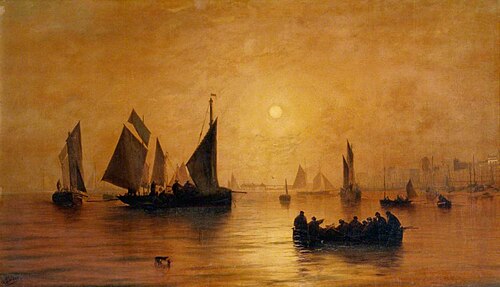 Fishing Boats off Brighton, East Sussex, , Isaac Walter Jenner