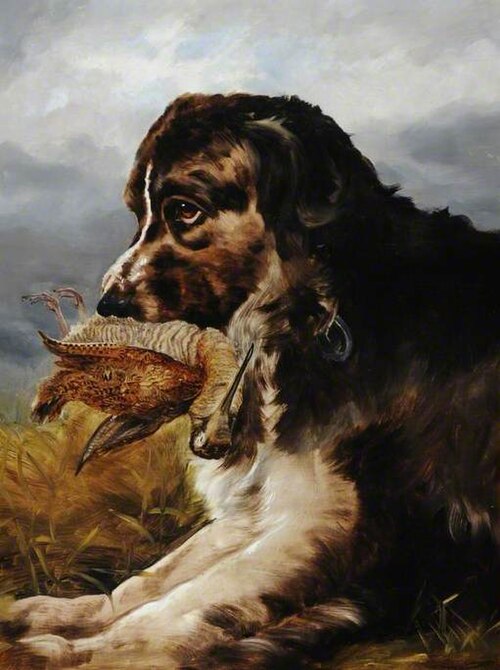 Dog with Game, 1875, Aline Thellusson