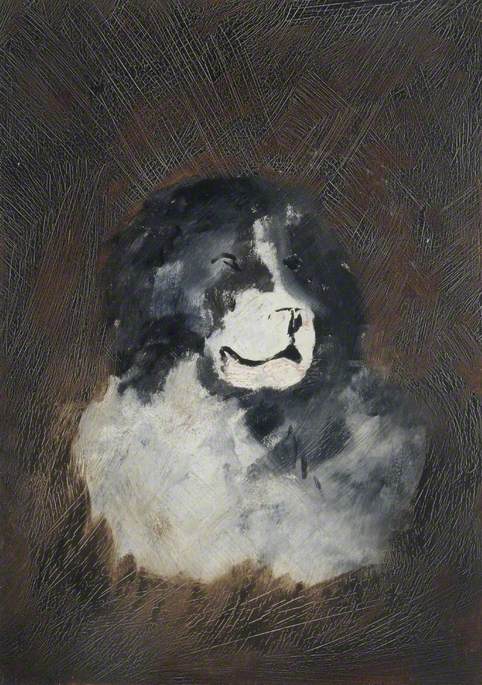 Sketch of a Dog's Head, 1875, Aline Thellusson