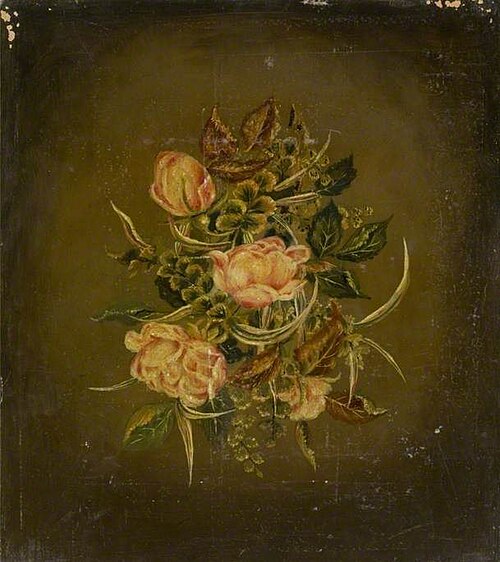 Still Life: Flowers (recto), 1875, Aline Thellusson