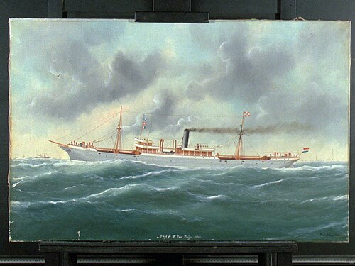 Vrachtschip 'Djocja', 1910, Edmond Victor Charles Adam