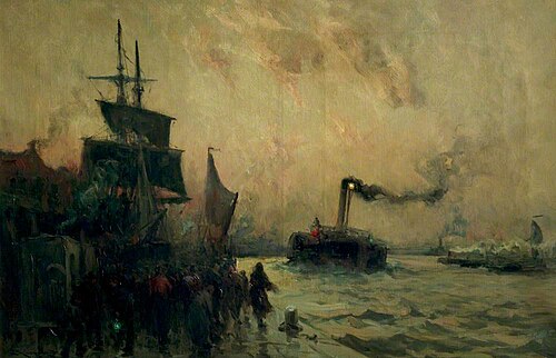 Greenwich Reach, London, Evening, , Edmund Aubrey Hunt