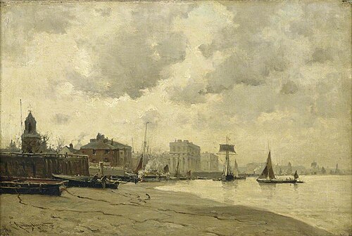 Greenwich ferry, 1884, Edmund Aubrey Hunt