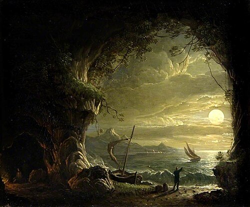 Landscape, Moonlight, , Edmund Glover