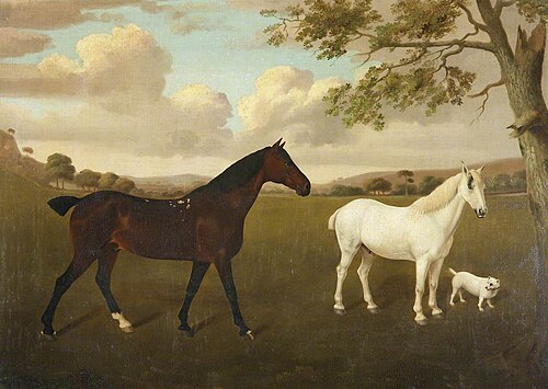 Two Hunters and a Terrier, , Edmund Ward Gill