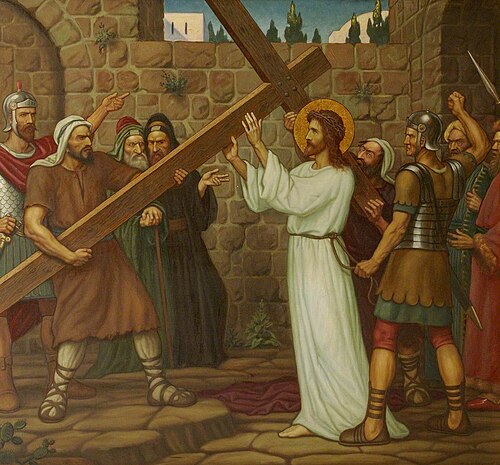 Jesus Receives His Cross (part of ‘Stations of the Cross’), 1919, Edward Arthur Fellowes Prynne