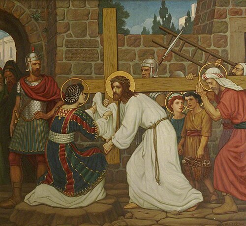 The Way to Calvary, Christ and Saint Veronica (part of ‘Stations of the Cross’), 1920, Edward Arthur Fellowes Prynne