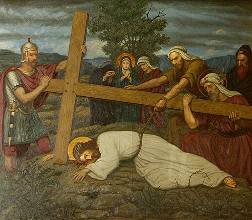 Jesus Falls the Third Time (part of ‘Stations of the Cross’), 1920, Edward Arthur Fellowes Prynne