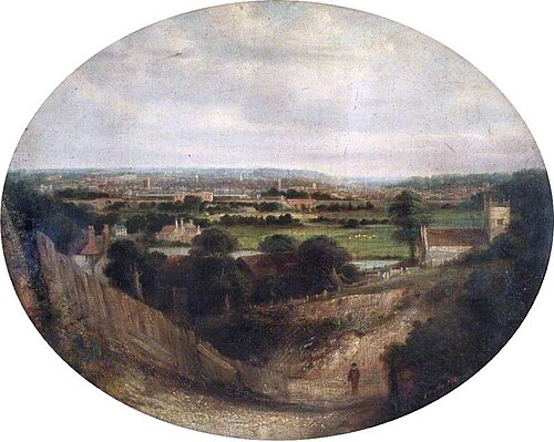 View from St Peter's Hill, Caversham, Berkshire, 1841, Edward Butler
