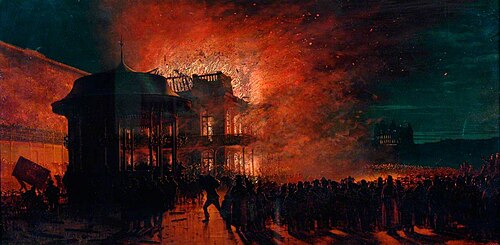 The Spa Fire, 1876, Alphonse Neumans