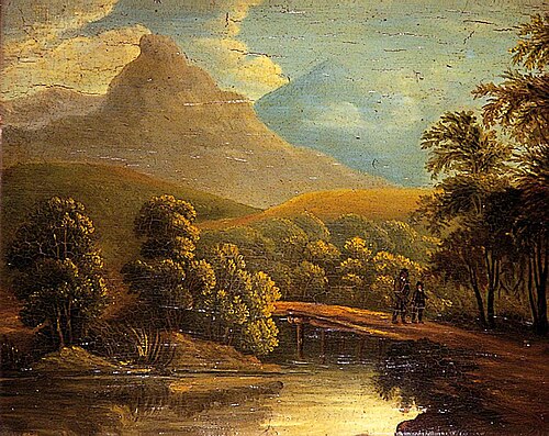Mountain Scene with a Bridge, , Margaret Hazlitt