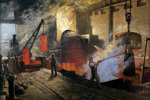 Making Bessemer Steel, 1917, Edward Frederick Skinner