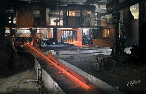 Rolling Billets, 1917, Edward Frederick Skinner