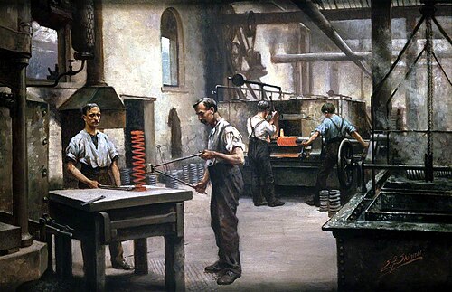 Coiling and Setting Springs, 1918, Edward Frederick Skinner