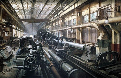 One of the Machine Shops, 1918, Edward Frederick Skinner
