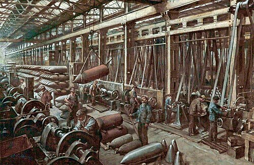 Making Shells, Grimesthorpe Steel and Ordinance Works, South Yorkshire, , Edward Frederick Skinner