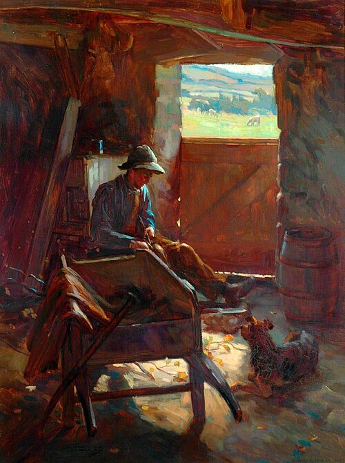 Cutting Stacks Rods, 1897, Edward George Hobley