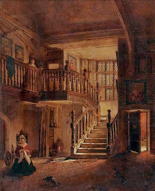 Interior of Strangers' Hall, Norwich, 1856, Samuel Dukinfield Swarbreck