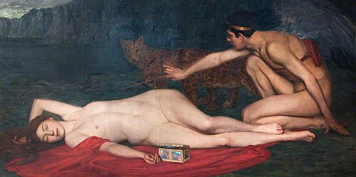 Cupid Guarding Psyche, 1900, Samuel George Enderby