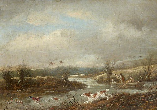 Duck Shooting from a Punt, 1837, Samuel John Egbert Jones