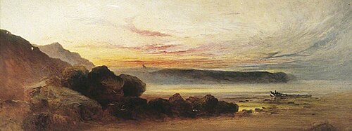 Sunset on the Whitby Coast, North Yorkshire, , Edward March