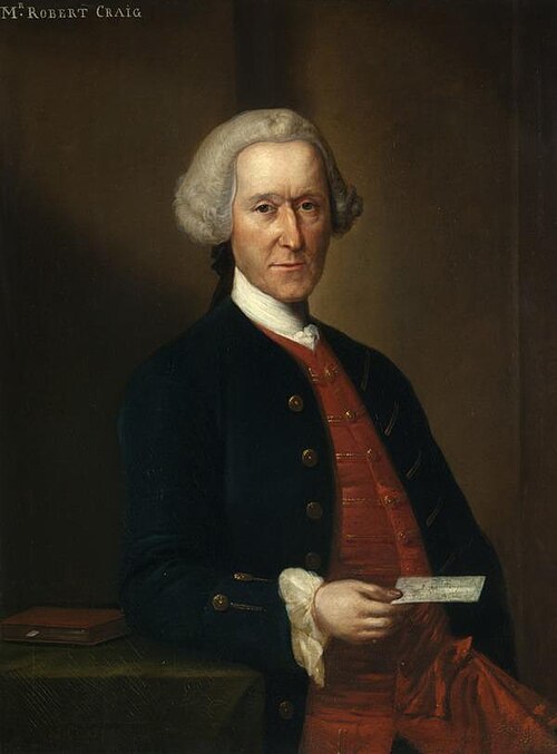 Robert Craig of Riccarton, 1730 - 1823. Advocate and political writer, 1765, Andreas van der Myn