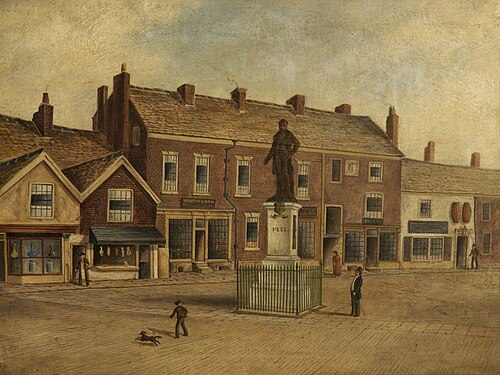 Old Market Place, Bury, 1877, James 'Clock' Shaw