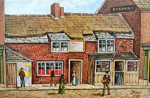 The Old Thatched Tavern, Rock Street, Bury, 1882, 1896, James 'Clock' Shaw